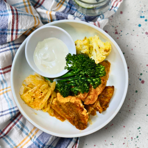 Sweet and Spicy Harissa Barramundi with Roasted Lemon Parmesan Cauliflower 250g