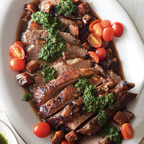 Slow Cooked Braised Beef Brisket, Cauliflower Mash,Green Beans with Chimmichuri Sauce 350g (Gluten-free)