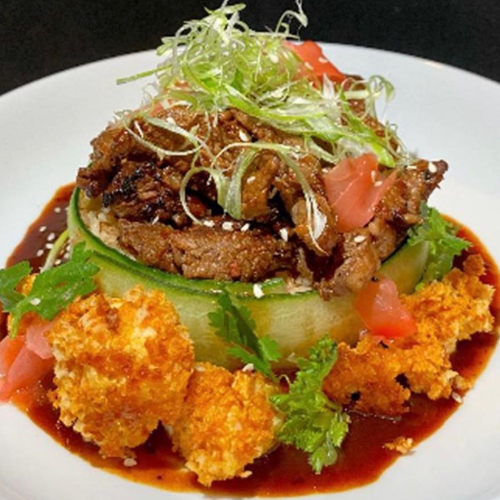 Mouth Tentalizing Korean BBQ Beef with Siracha Cauliflower and Konjac Noodles - 250g
