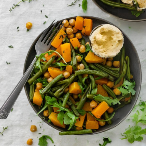 Keto Mediterranean Roast Pumpkin Served with Halloumi Cheese and Dukkah Mayonnaise 350g (Gluten-free)