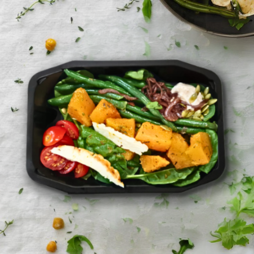Keto Mediterranean Roast Pumpkin Served with Halloumi Cheese and Dukkah Mayonnaise 350g (Gluten-free)