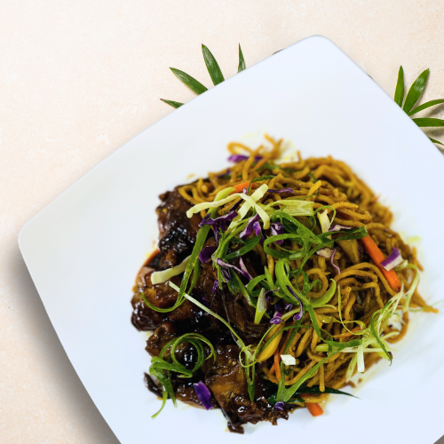 Stir-fry Honey Soy Chicken with Singaporean Noodles