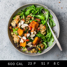 Vitality Salad Roast Pumpkin and Quinoa Salad with Spinach, Green Beans and Crumbled Feta Cheese (Gluten-free)