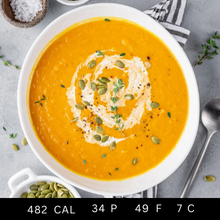 Pumpkin Soup with Spiced Minced Beef (Gluten-free)