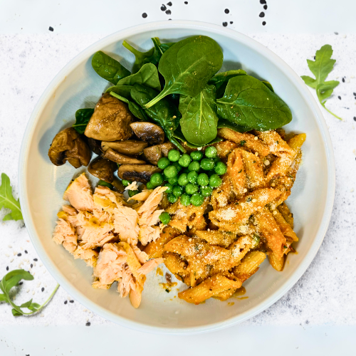 Atlantic Salmon Penne with Blonde Sauce