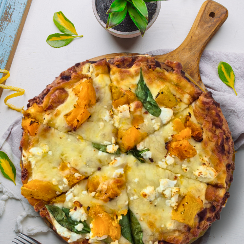 Pumpkin Feta Gourmet Pizza.