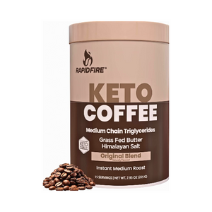 Rapid Fire Keto Coffee Mix – Instant, Fair Trade & Metabolism Support | 7.93 oz, 15 servings