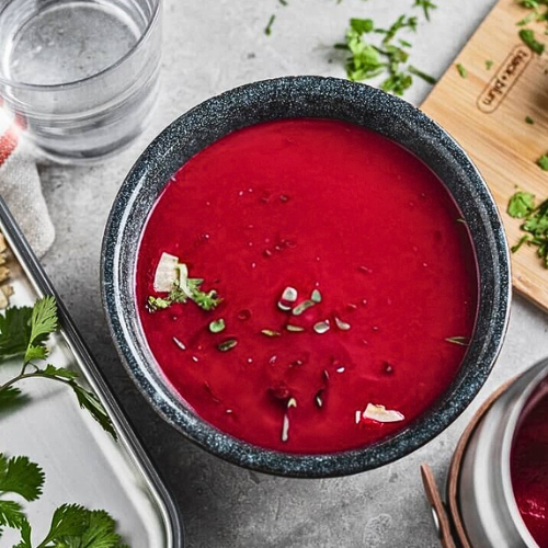 Roasted Beetroot and Ginger Soup