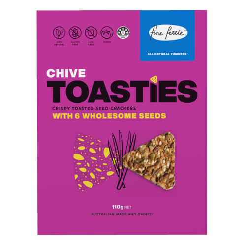 Fine Fettle Toasties (Chive) - 110g (NDIS)