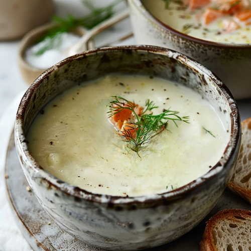 Smoked Salmon and Dill Soup