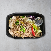 Soba Noodles with Asian Flavoured Aroma Chicken Salad.