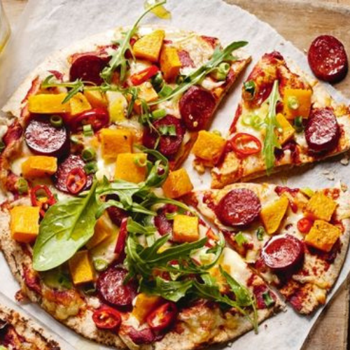 Roast Pumpkin Chorizo Gourmet Pizza - 400g (NDIS)