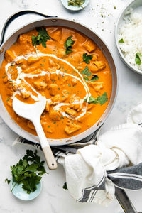 Free Range Butter Chicken serve over White Rice