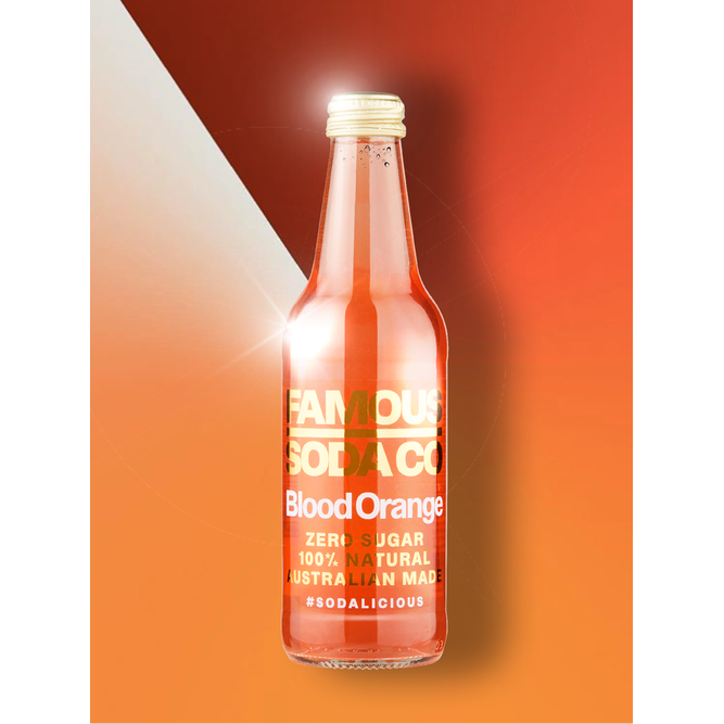 Famous Soda Co - (Blood Orange) - 330ml