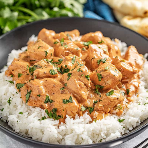 Free Range Butter Chicken serve over White Rice (NDIS)