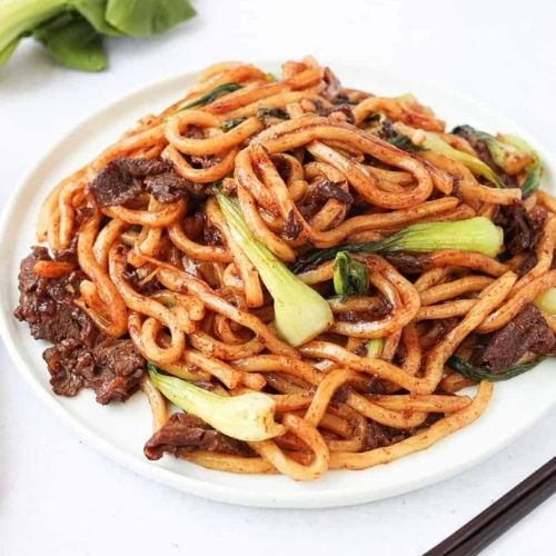 Udon Stir Fried Beef in Black Pepper Sauce (NDIS)