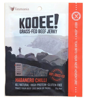 Kooee! Snacks Beef Jerky - Habanero Chilli (Gluten Free) - 30g