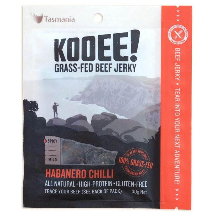 Kooee! Snacks Beef Jerky - Habanero Chilli (Gluten Free) - 30g