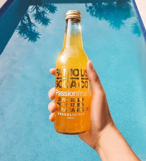 Famous Soda Co - (Passion Fruit) 